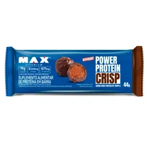Barra de Proteina Max Titanium Power Crisp Dark Chocolate Truffle 1 Unidade com 44g
